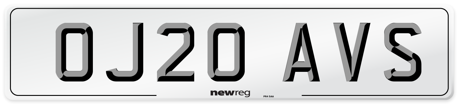 OJ20 AVS Number Plate from New Reg
